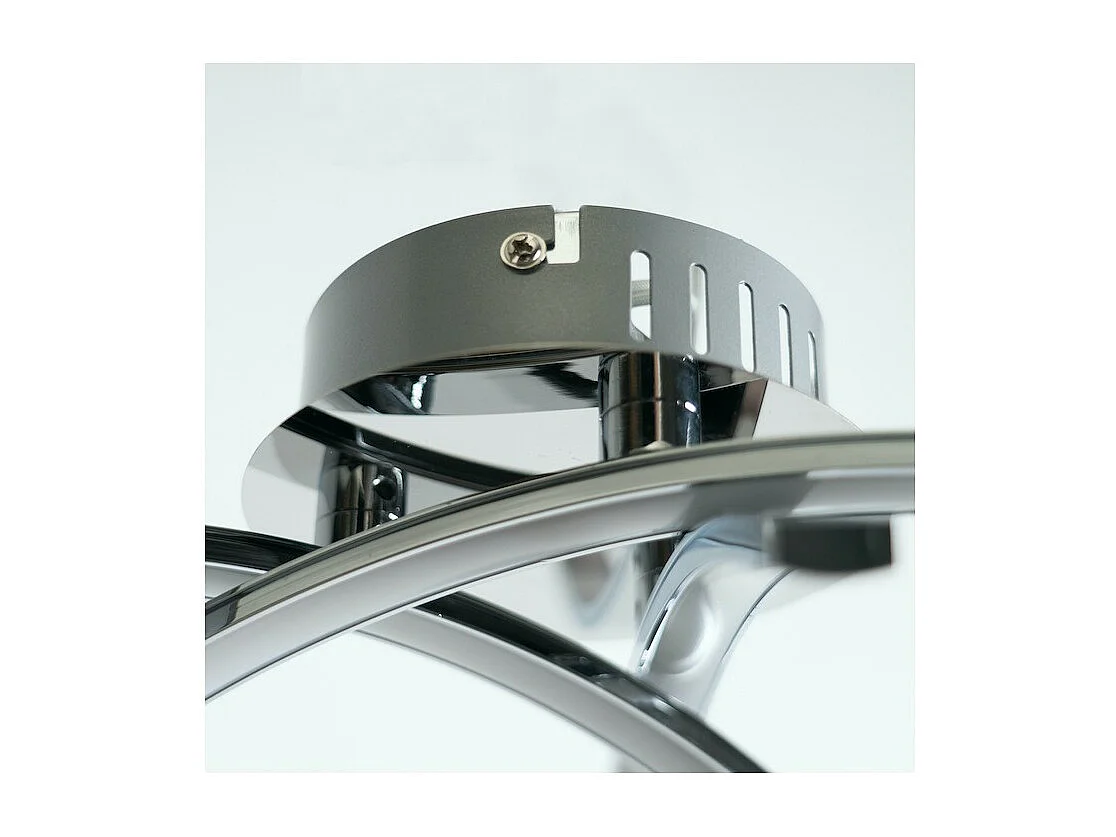 Plafonnier LED chromé design 3 branches - Ova