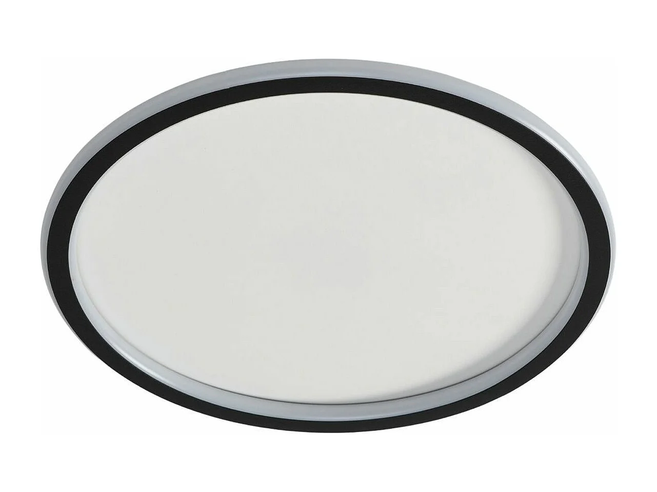 Plafonnier LED rond 40 cm cercle noir - Alessia