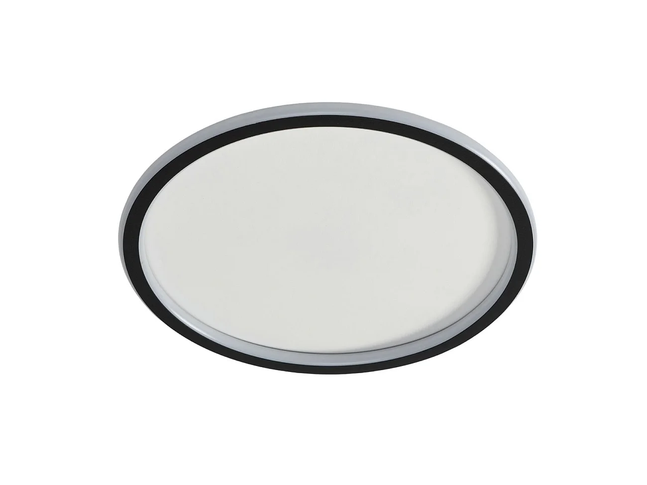 Plafonnier LED rond 40 cm cercle noir - Alessia