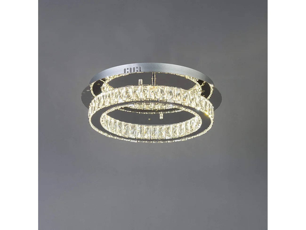 Plafonnier LED cristal cercle design (ø 45 cm) - Diez