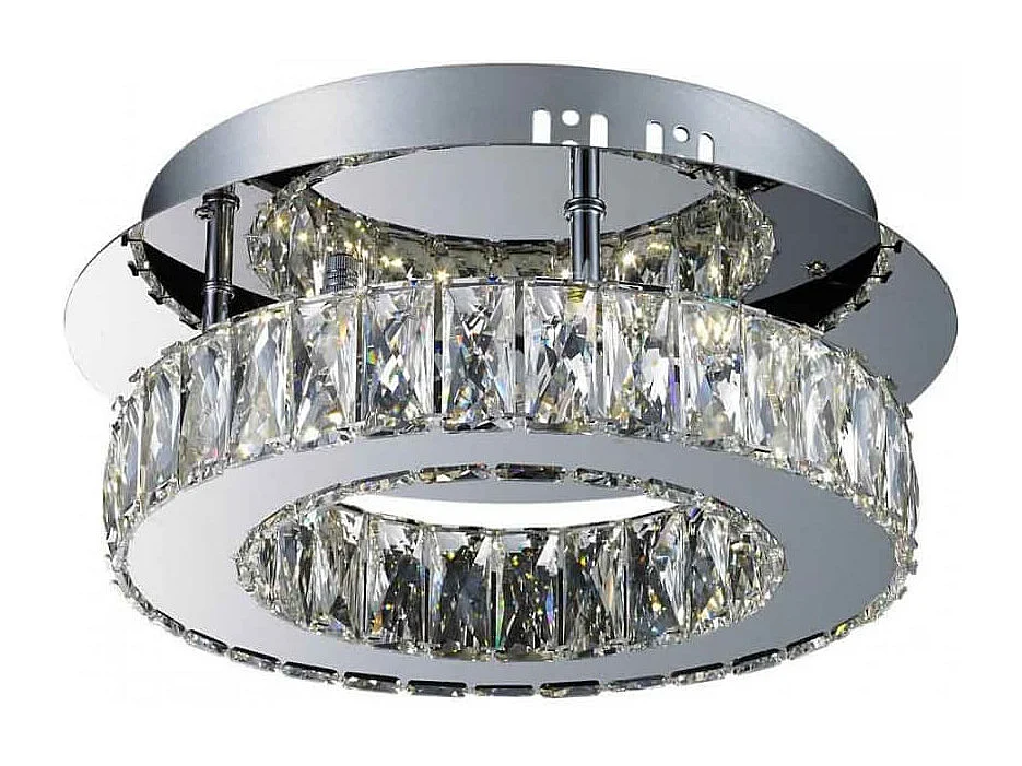 Plafonnier LED cristal cercle design (ø 45 cm) - Diez