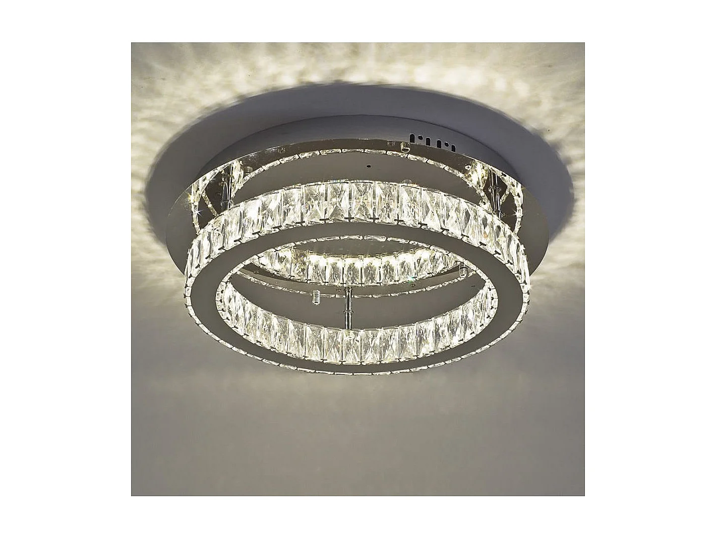 Plafonnier LED cristal cercle design (ø 45 cm) - Diez