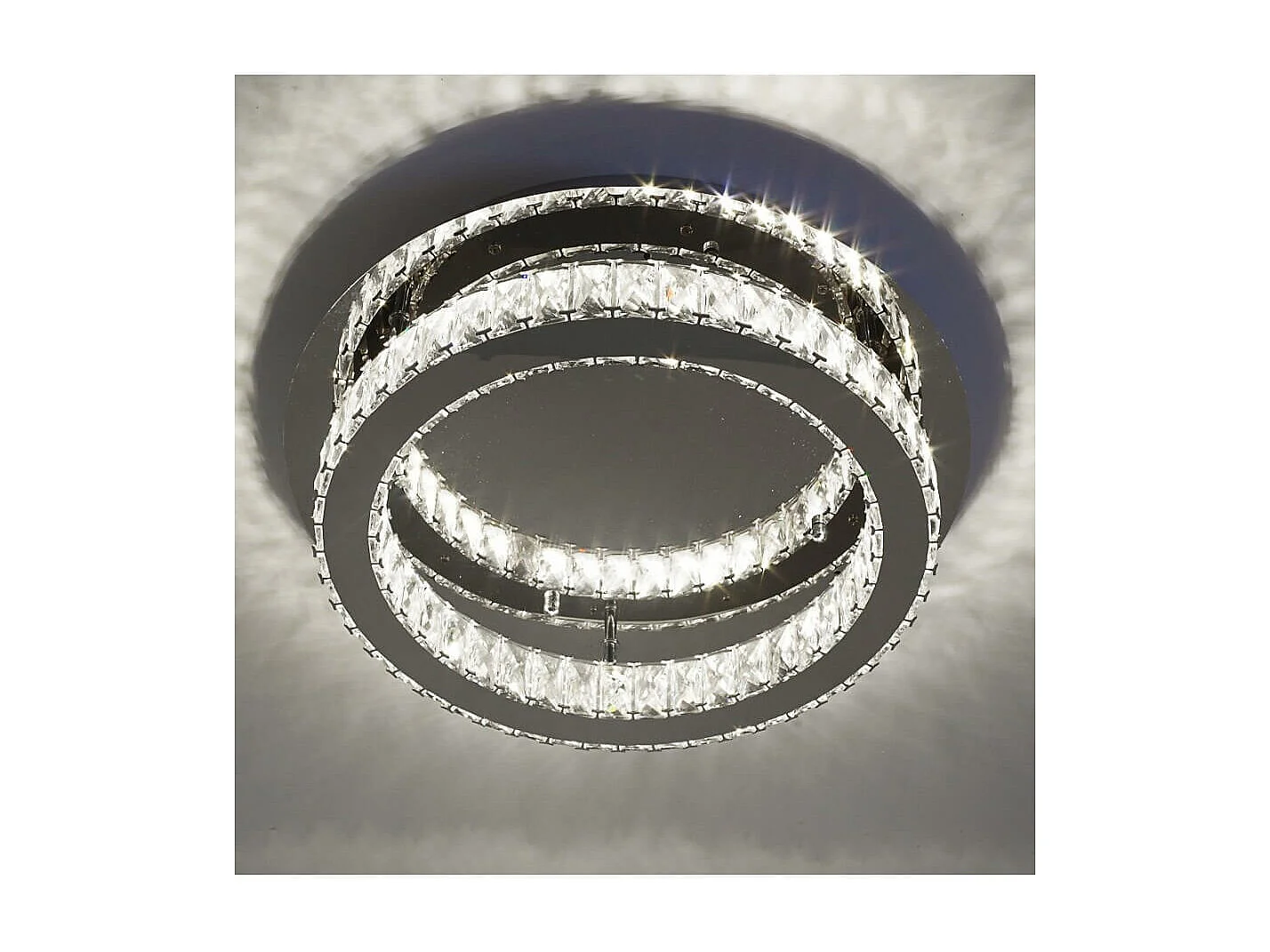 Plafonnier LED cristal cercle design (ø 45 cm) - Diez