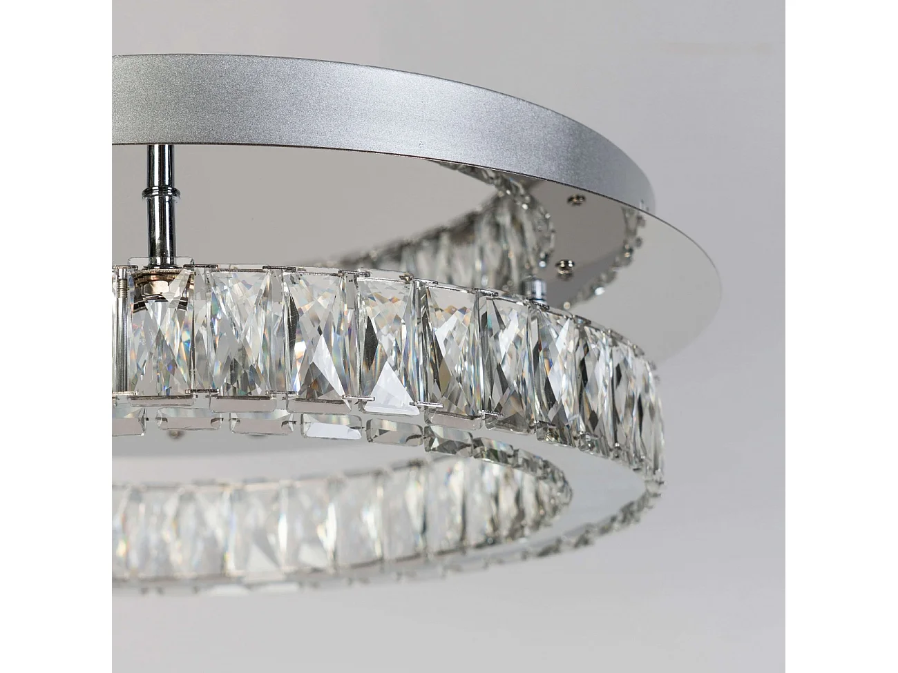 Plafonnier LED cristal cercle design (ø 45 cm) - Diez