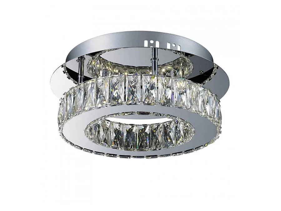 Plafonnier LED cristal cercle design (ø 45 cm) - Diez
