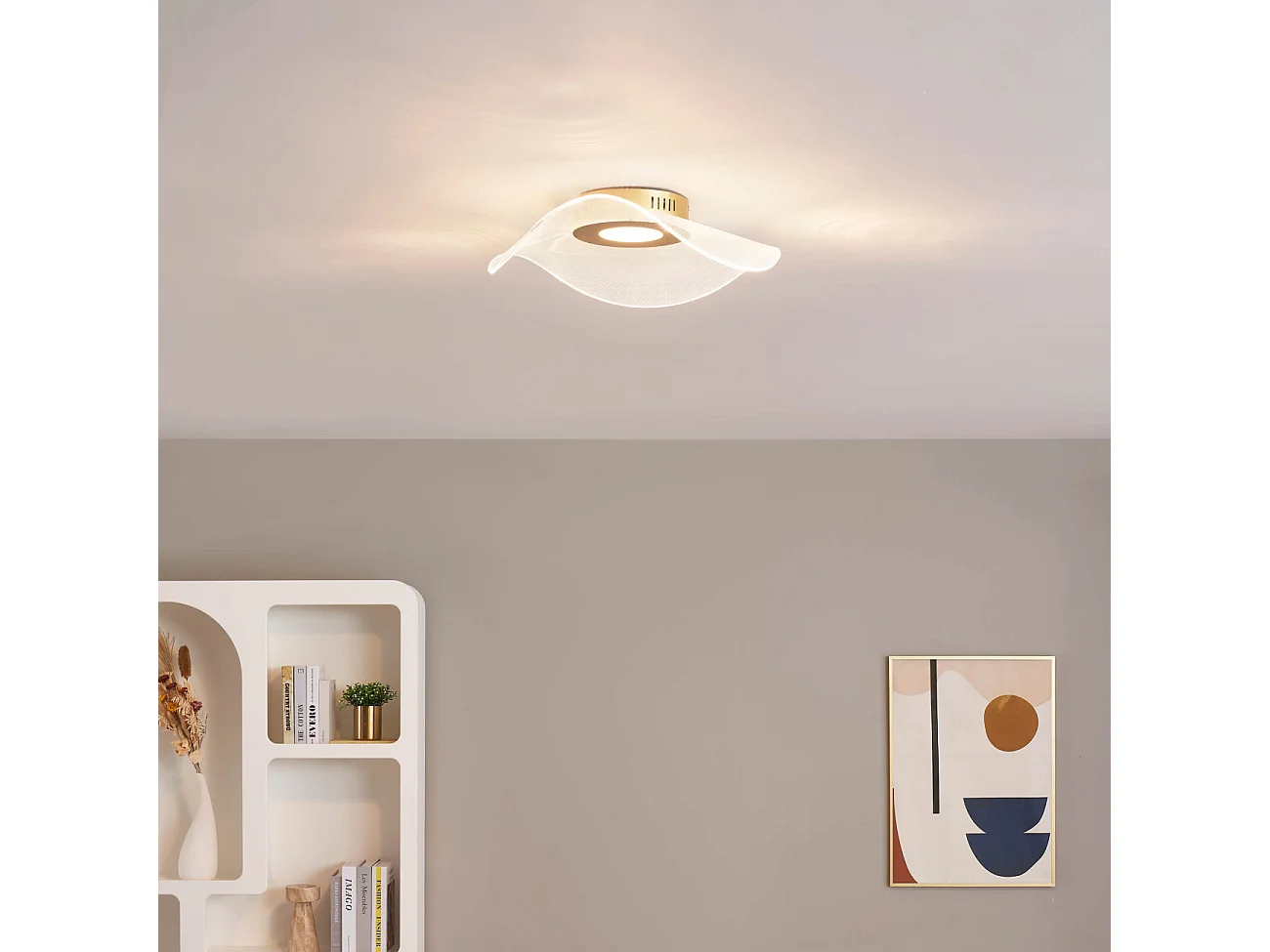 Plafonnier LED vague dynamique 48 cm - Ondenis