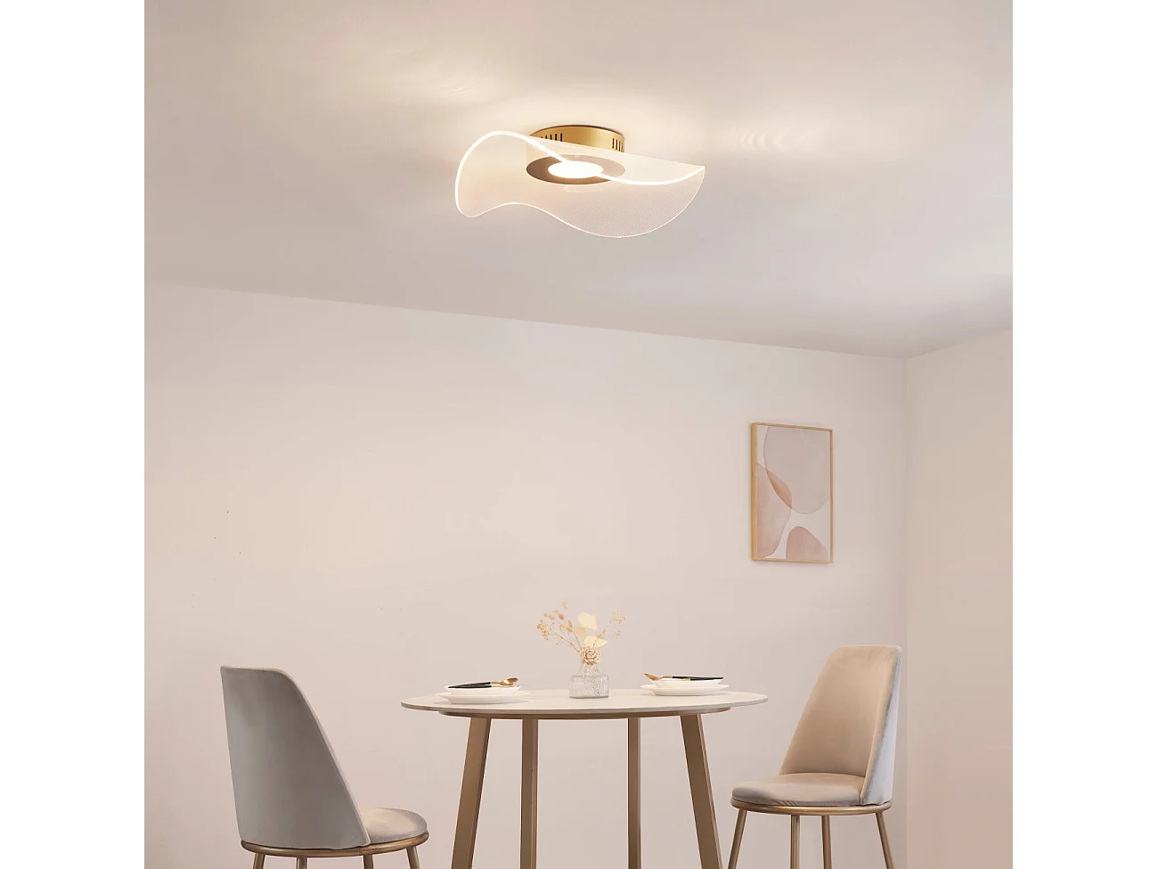 Plafonnier LED vague dynamique 48 cm - Ondenis