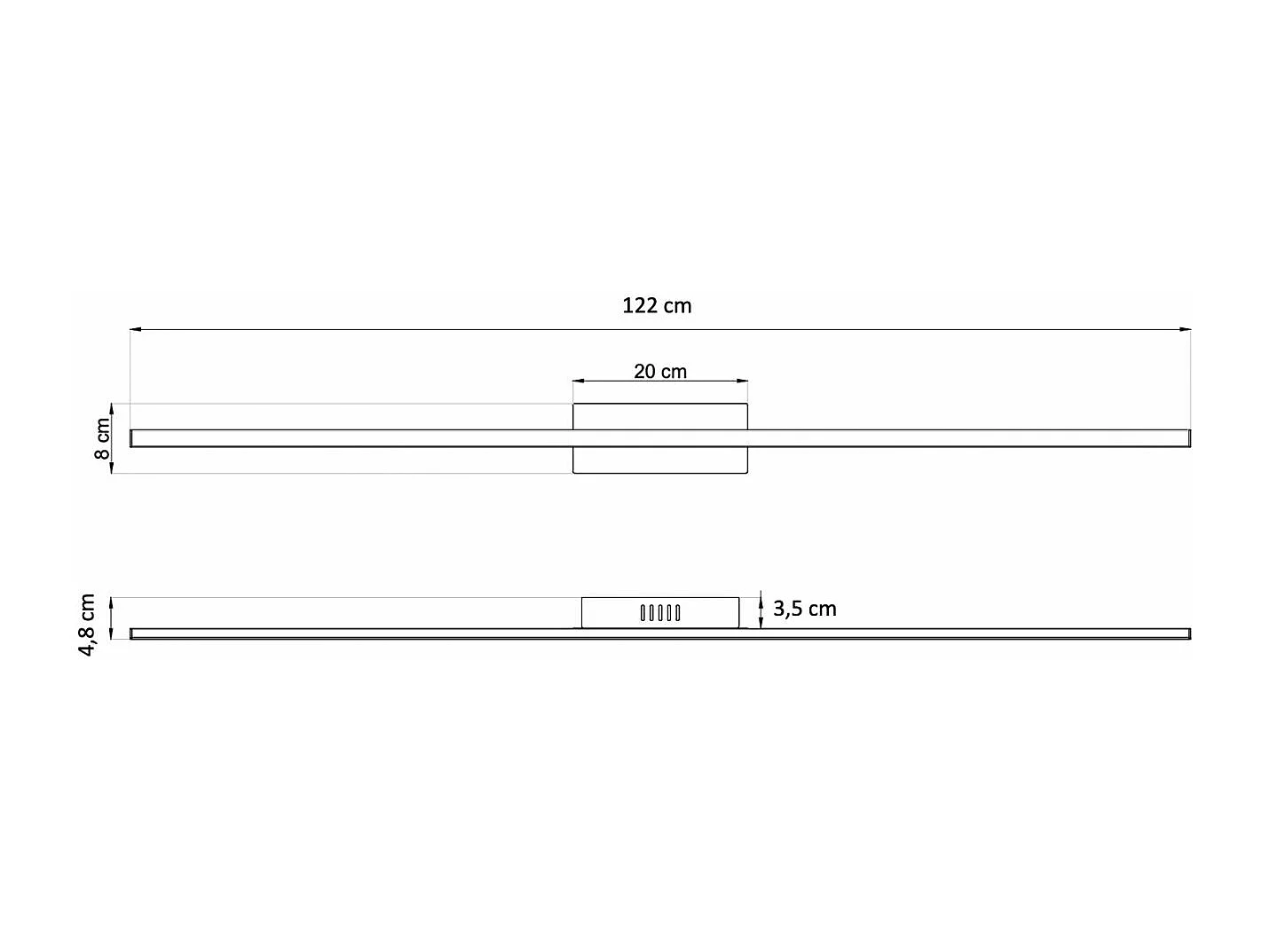 Plafonnier ou Applique murale longiligne ultra design - Nagai