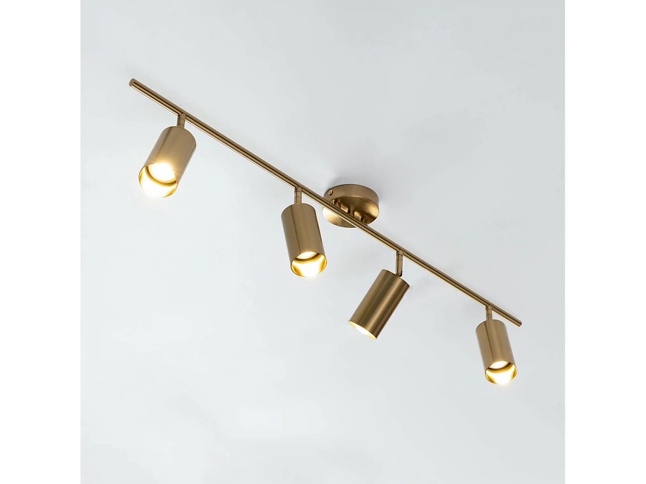 Plafonnier à tête multiple en métal doré - Estrid