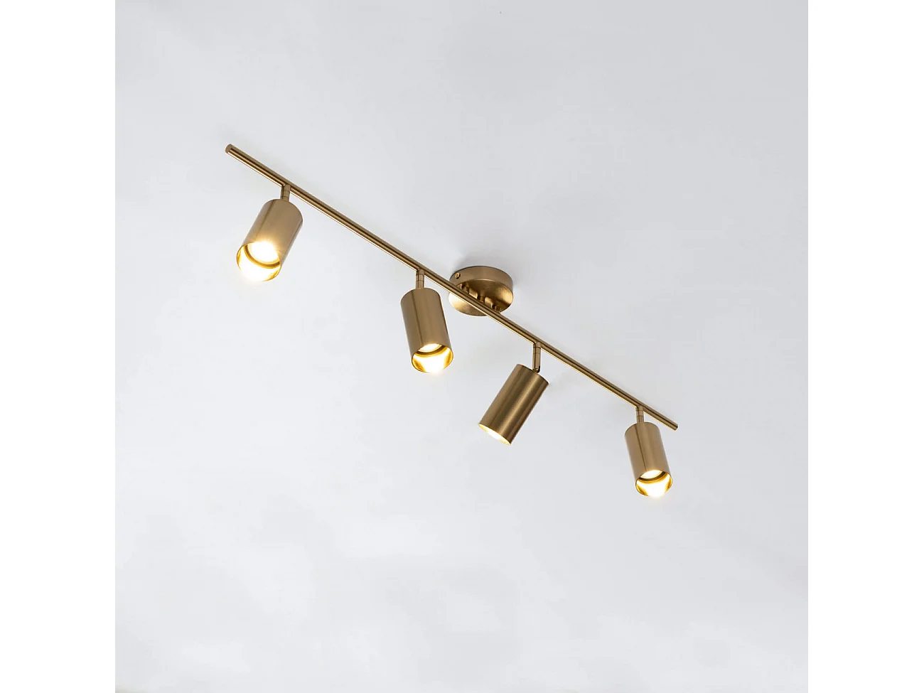 Plafonnier à tête multiple en métal doré - Estrid