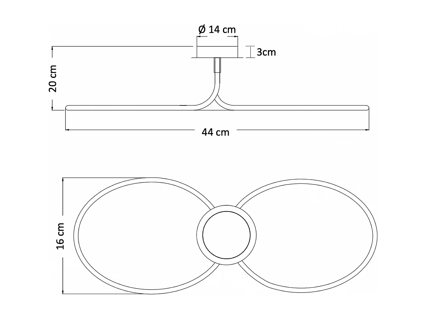 Plafonnier bande lumineuse LED infini - Aenaria