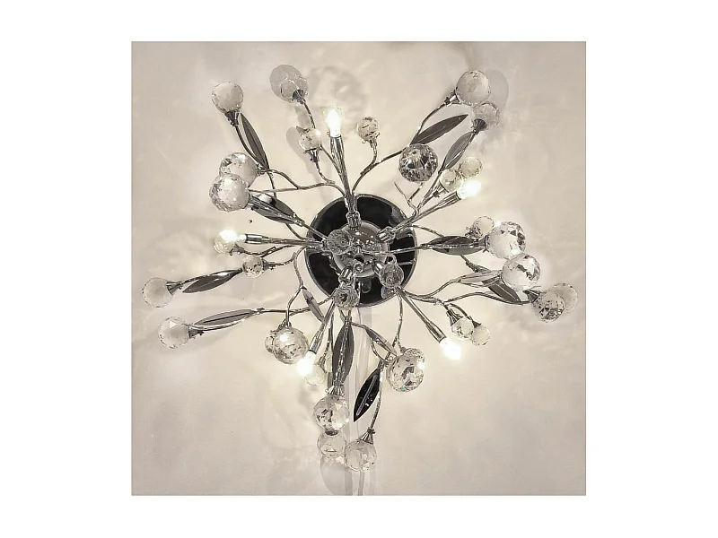 Plafonnier cristal chromé 6 lumières - Steinbach