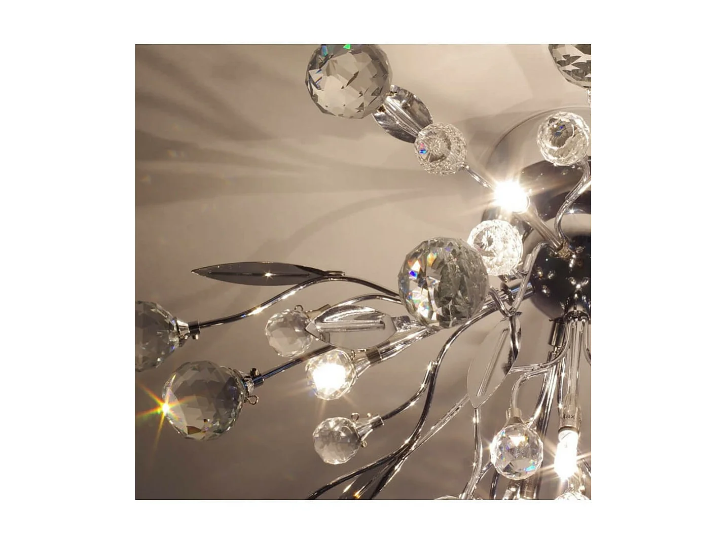 Plafonnier cristal chromé 6 lumières - Steinbach