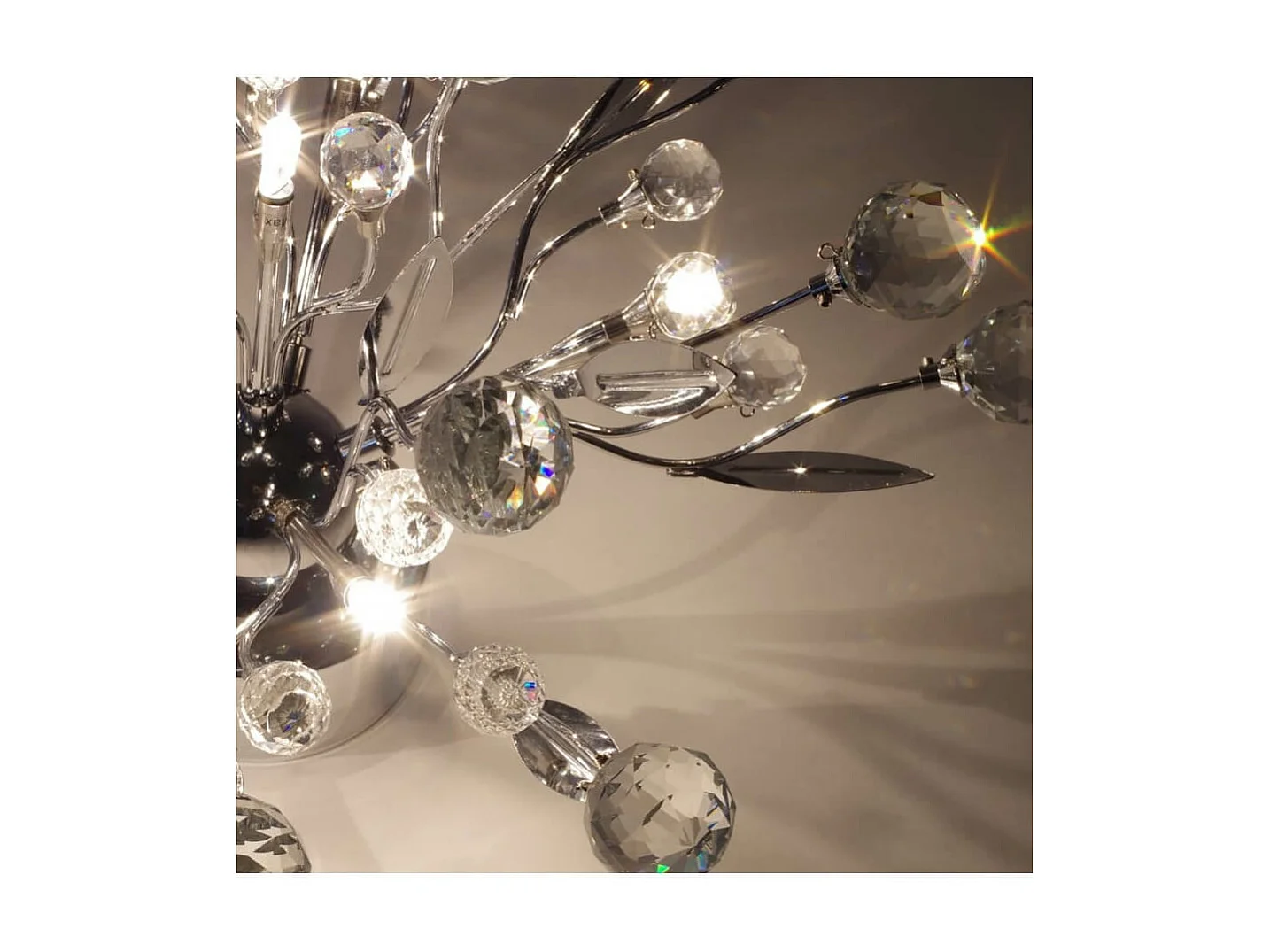 Plafonnier cristal chromé 6 lumières - Steinbach