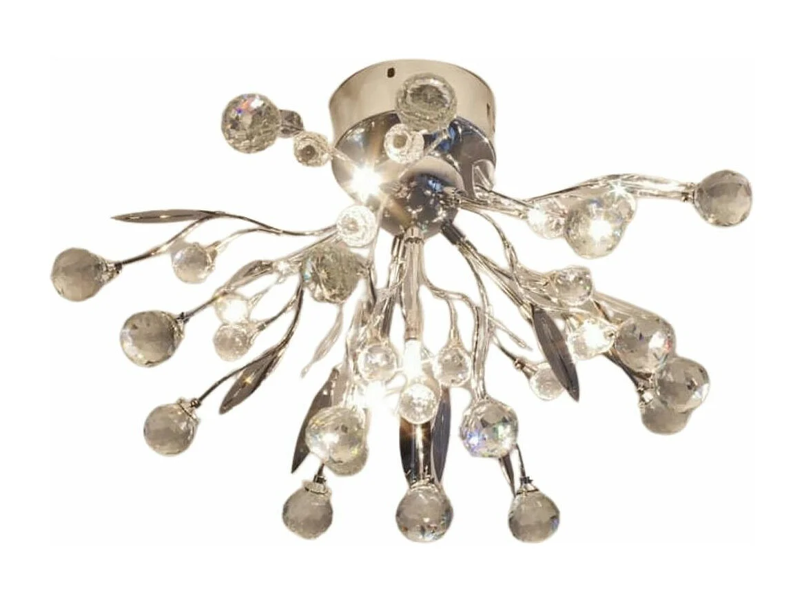Plafonnier cristal chromé 6 lumières - Steinbach