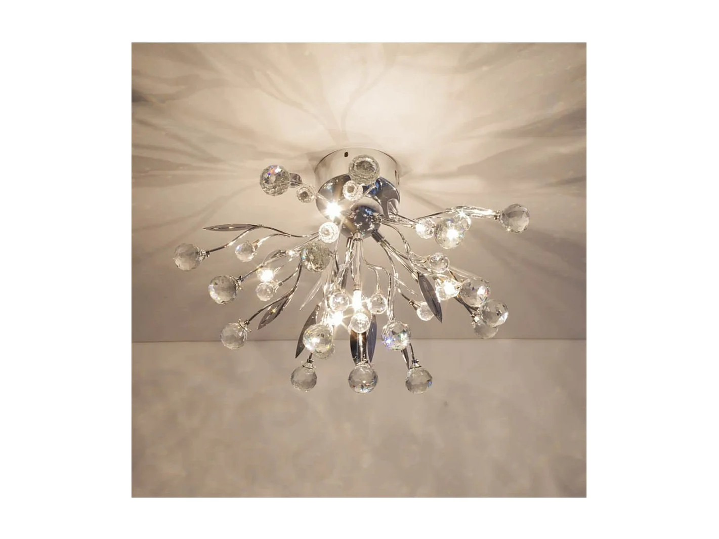 Plafonnier cristal chromé 6 lumières - Steinbach