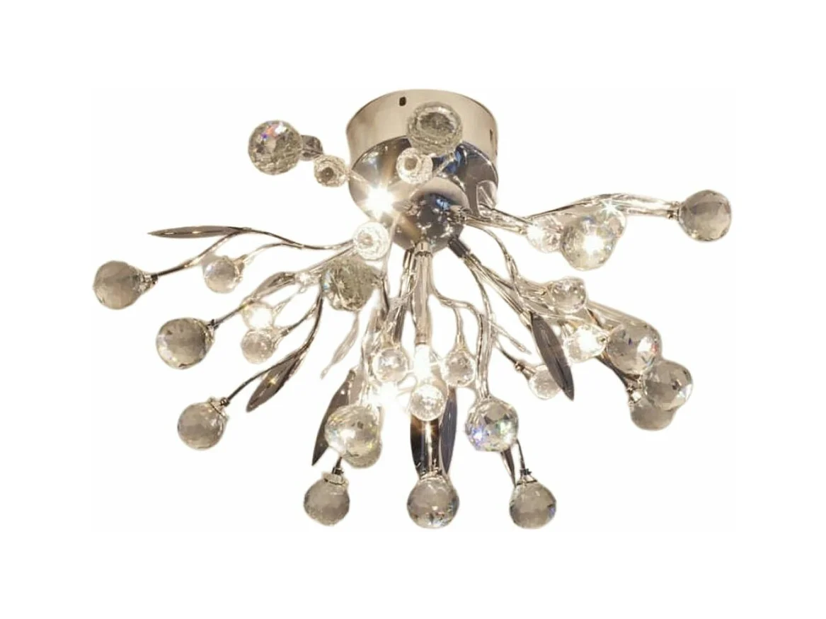 Plafonnier cristal chromé 6 lumières - Steinbach
