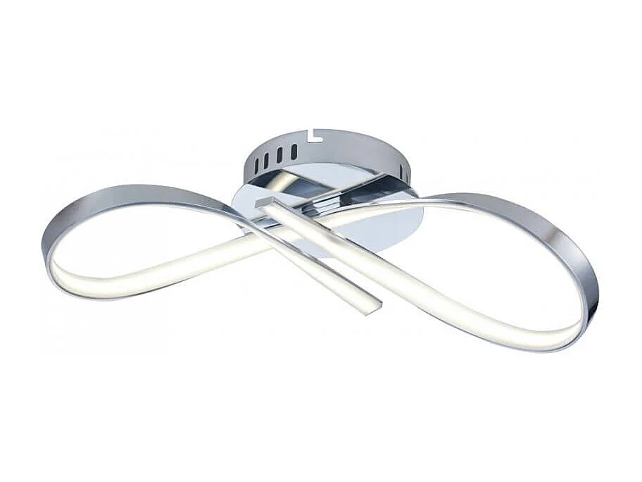 Plafonnier LED design ruban infini chrome - Acht