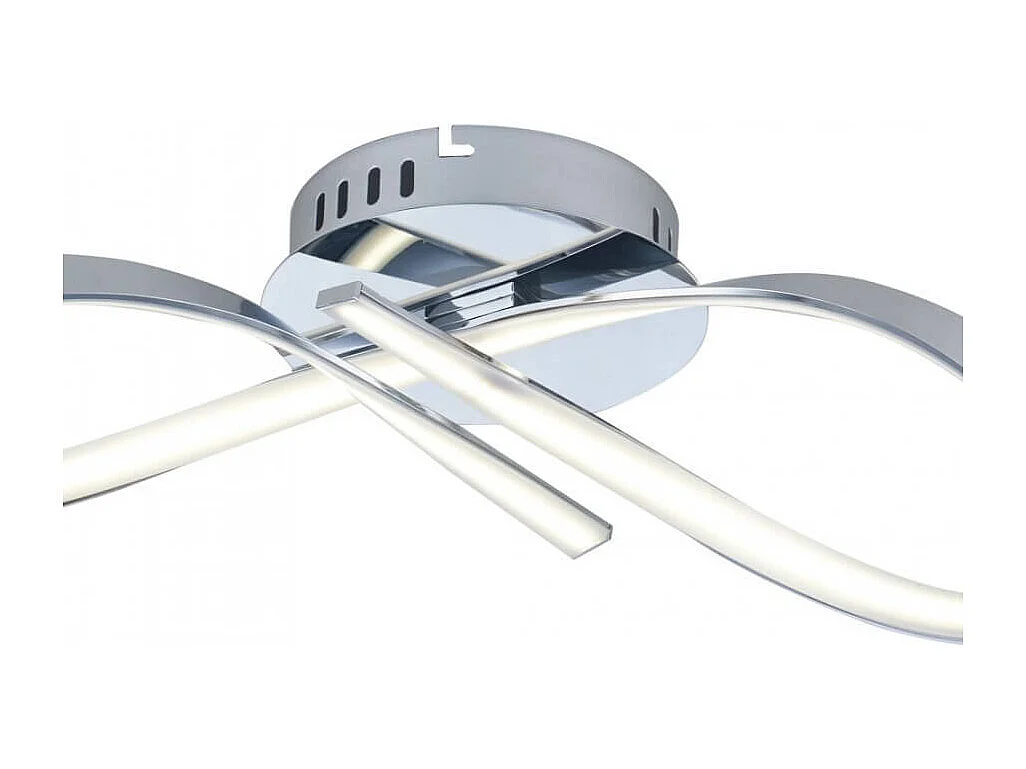 Plafonnier LED design ruban infini chrome - Acht