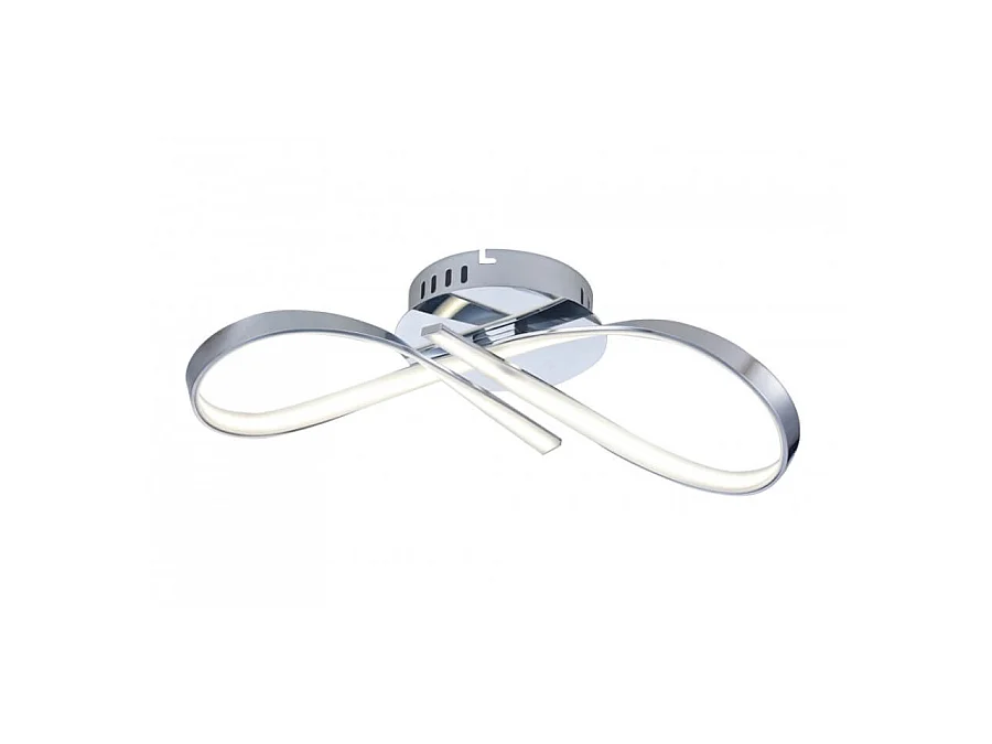 Plafonnier LED design ruban infini chrome - Acht