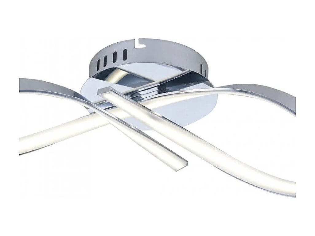 Plafonnier LED design ruban infini chrome - Acht