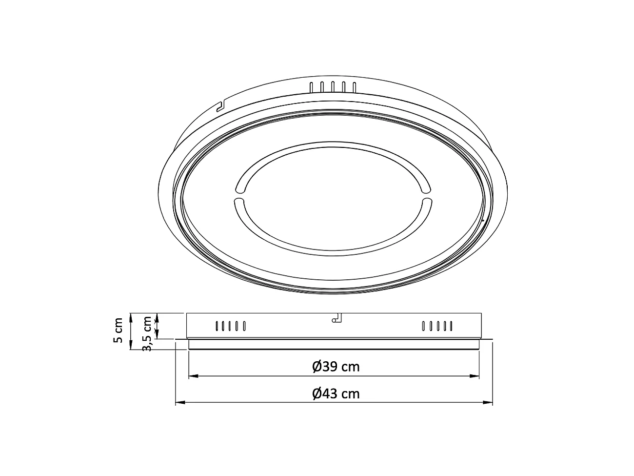 Plafonnier LED design circulaire - Olava