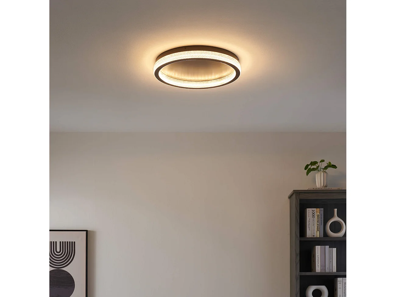 Plafonnier rond LED dimmable 50 cm de diamètre - Sandy