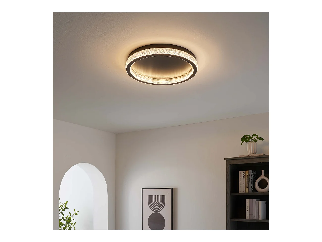 Plafonnier rond LED dimmable 50 cm de diamètre - Sandy