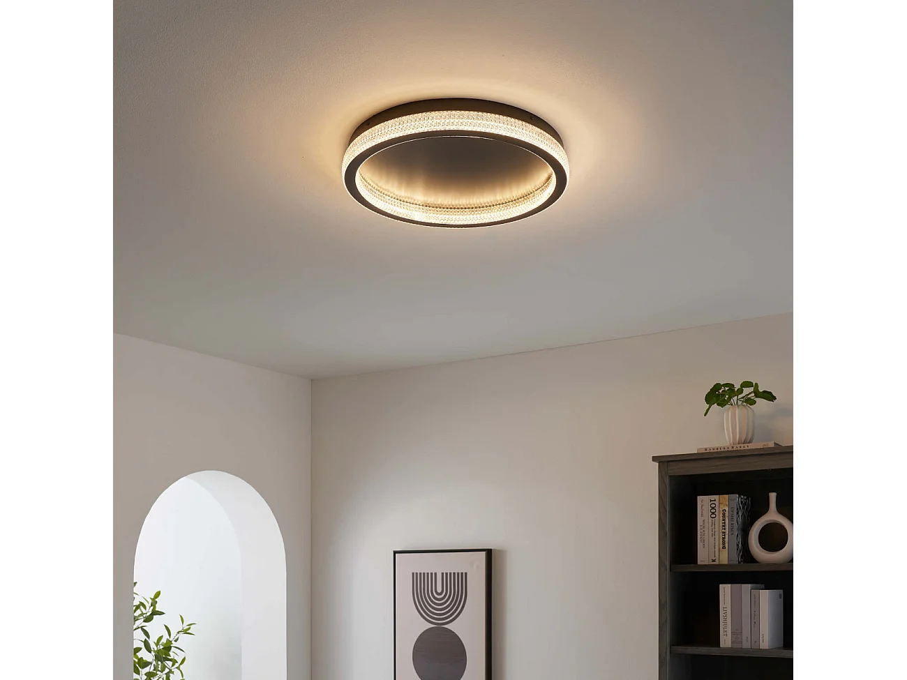 Plafonnier rond LED dimmable 50 cm de diamètre - Sandy