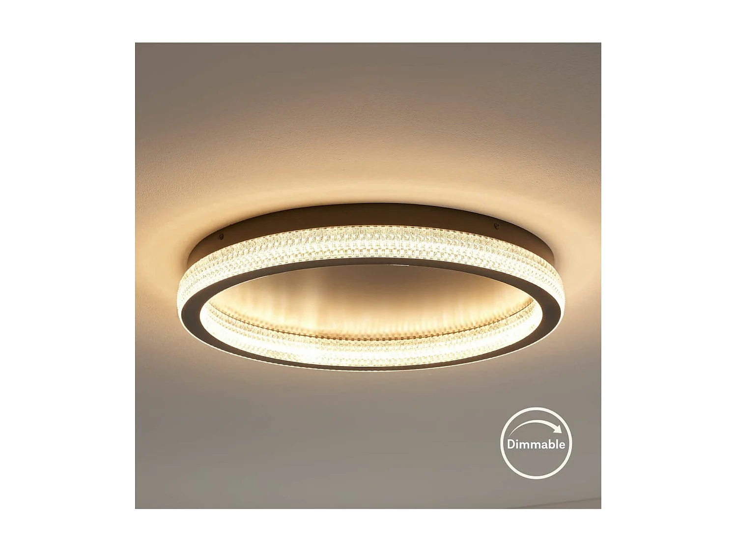 Plafonnier rond LED dimmable 50 cm de diamètre - Sandy