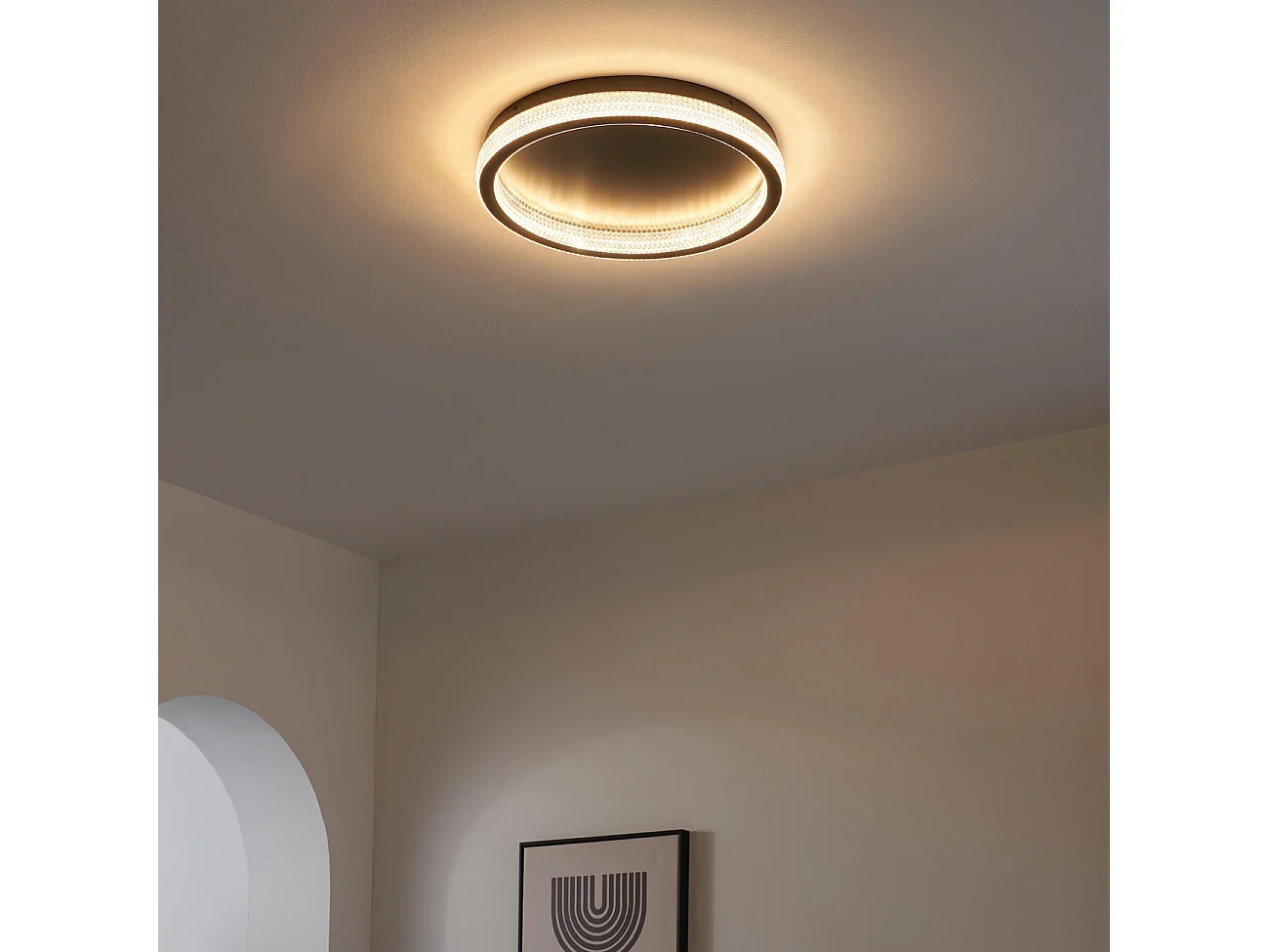 Plafonnier rond LED dimmable 50 cm de diamètre - Sandy