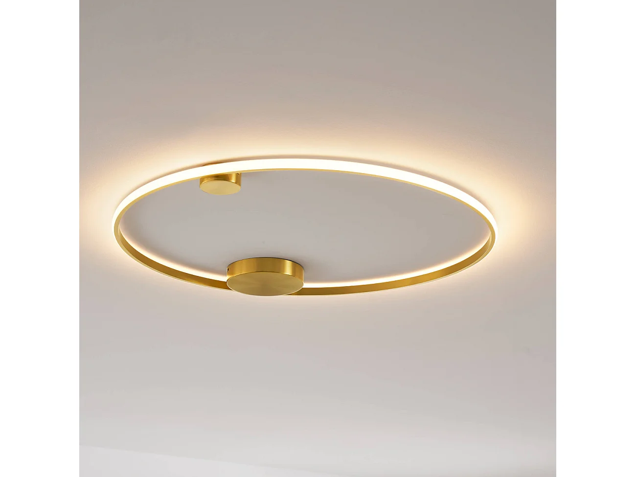 Plafonnier ou grande applique dimmable cercle laiton 80 cm - Ceira