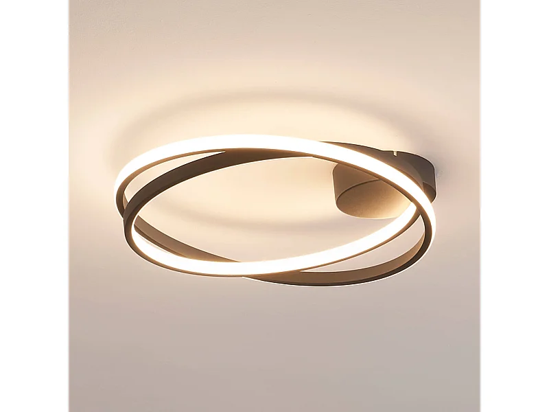 Plafonnier design noir LED dimmable 50 cm - Unity