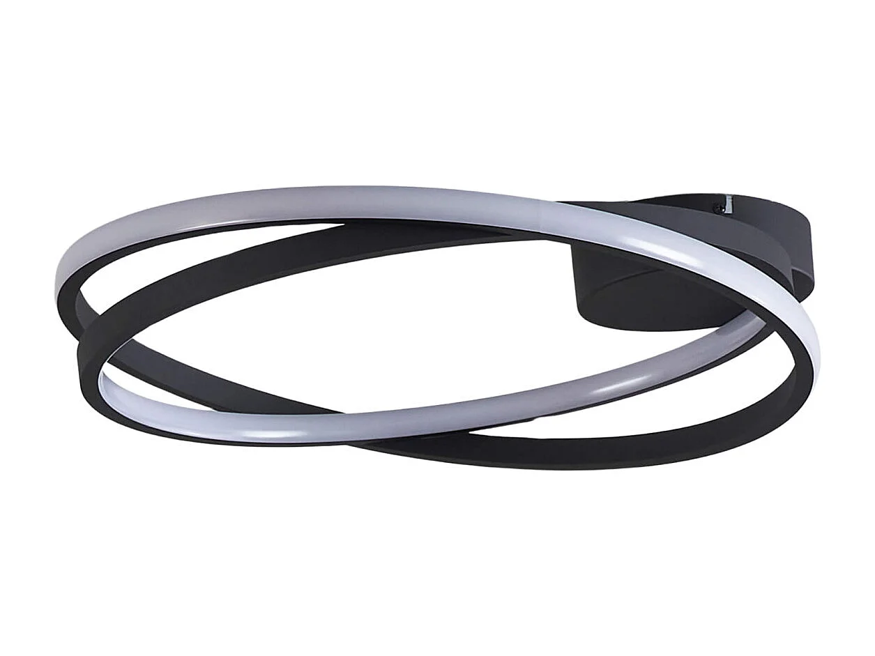 Plafonnier design noir LED dimmable 50 cm - Unity