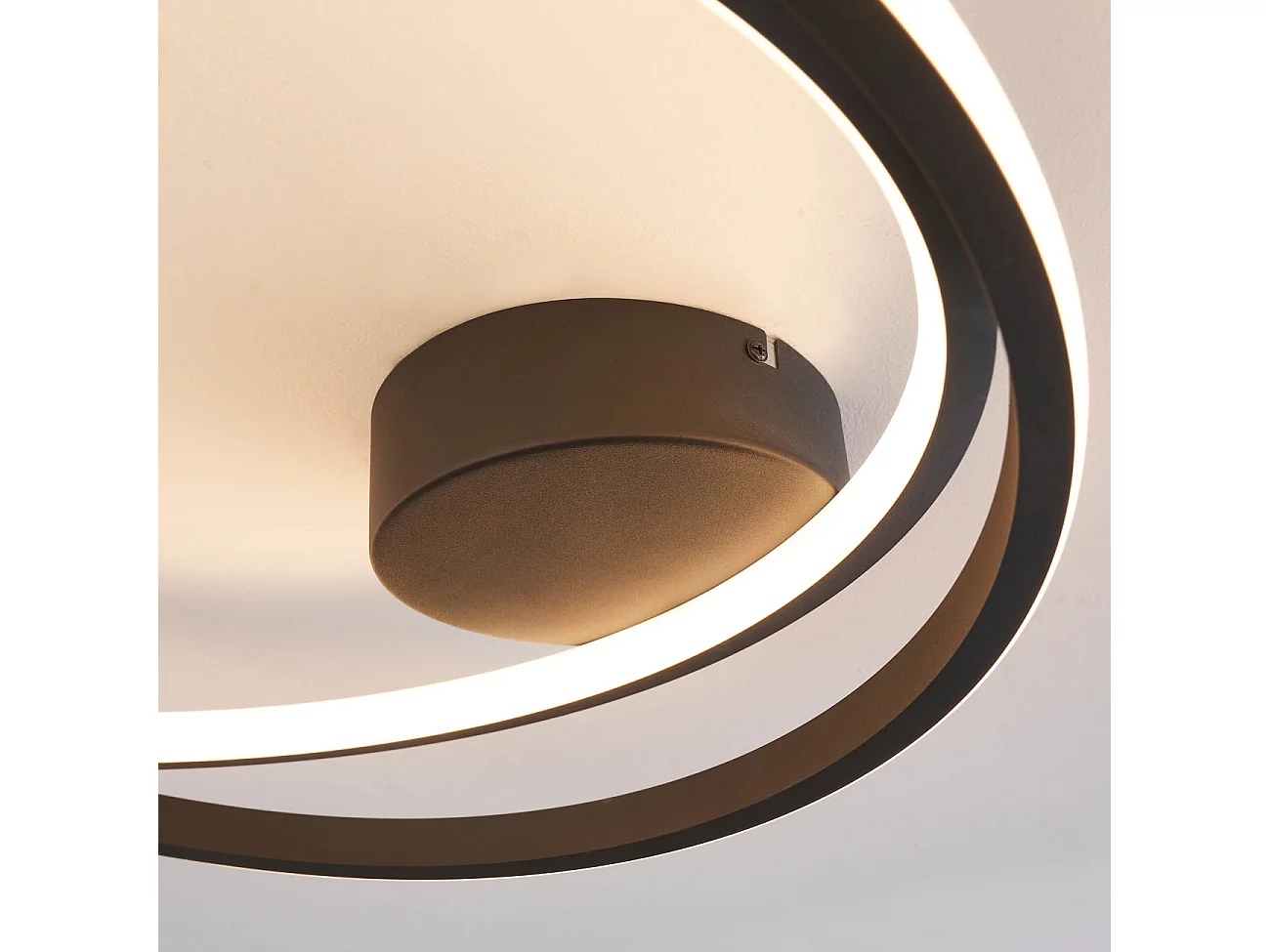 Plafonnier design noir LED dimmable 50 cm - Unity