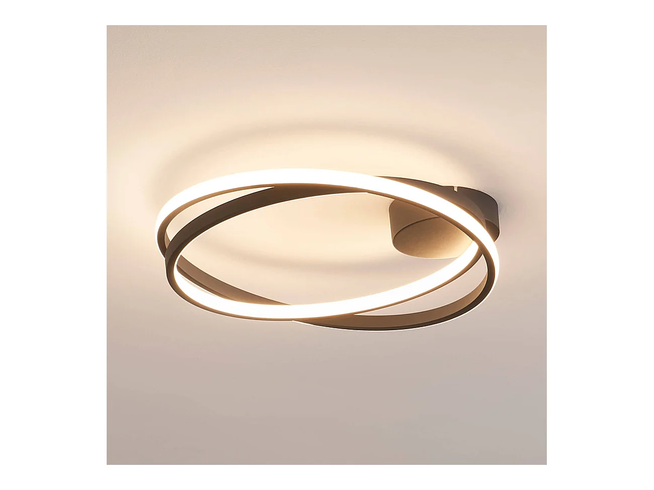 Plafonnier design noir LED dimmable 50 cm - Unity