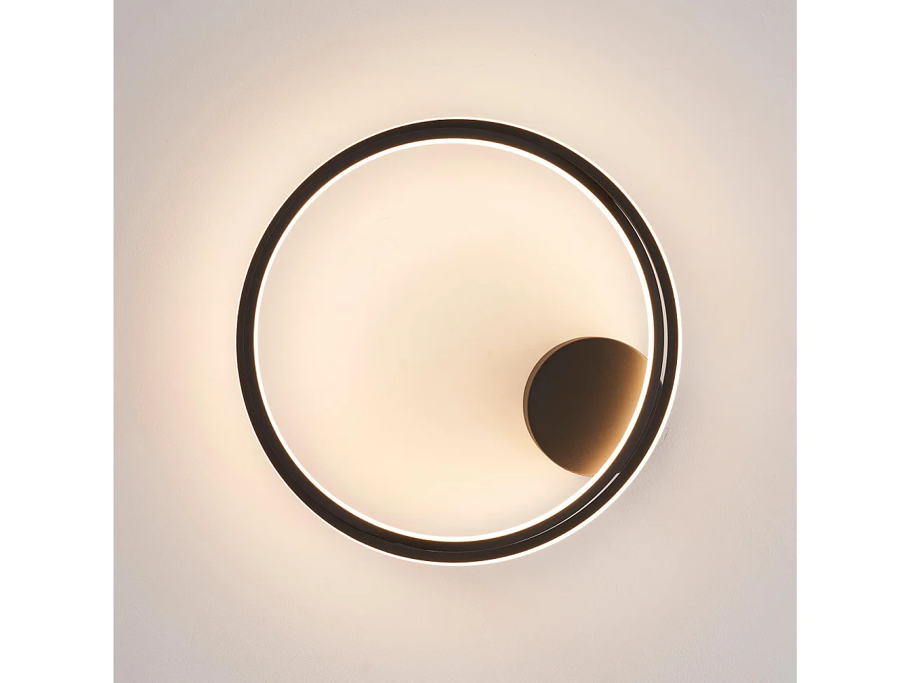Plafonnier design noir LED dimmable 50 cm - Unity