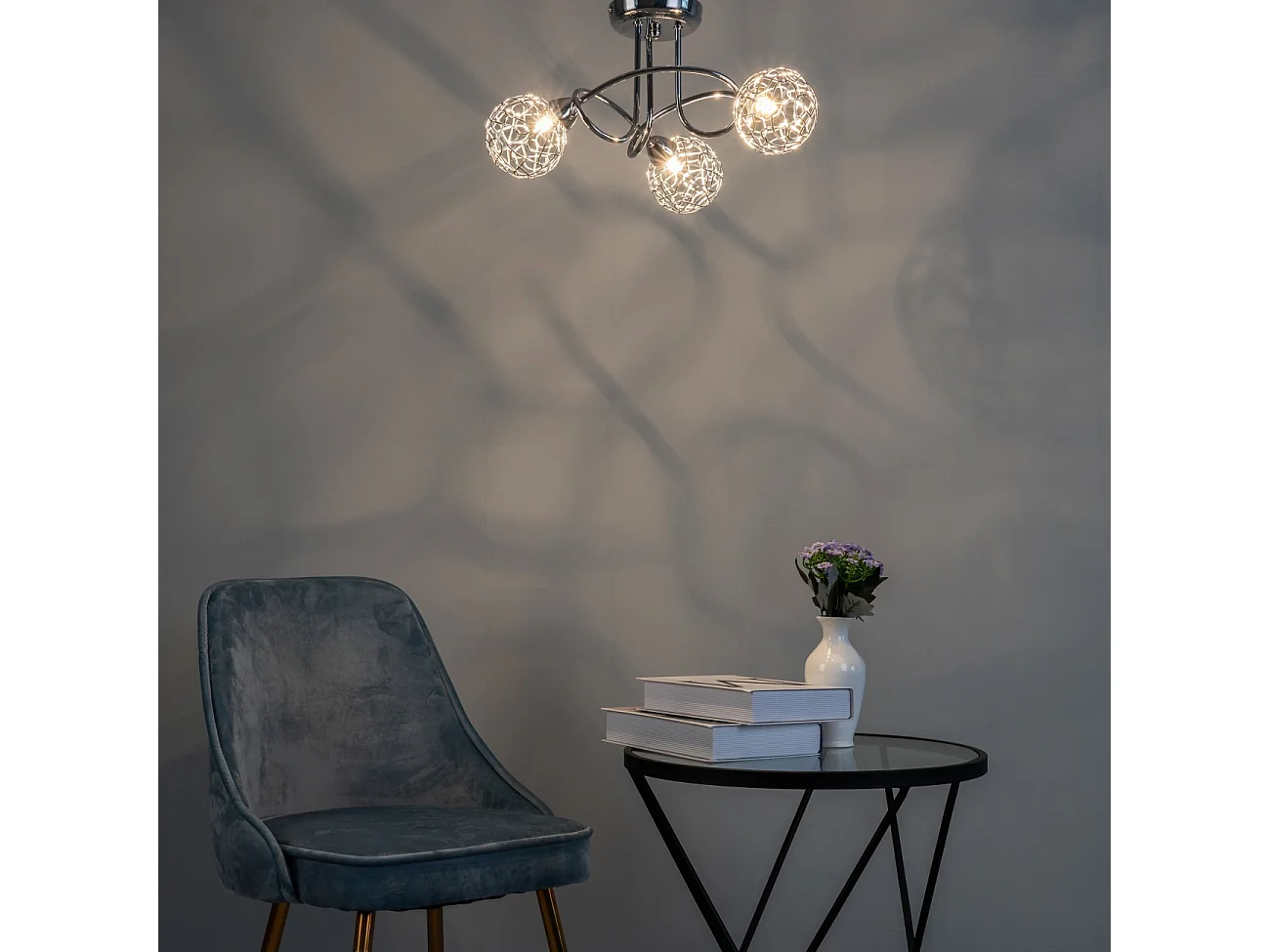 Plafonnier design 3 boules Aphyse