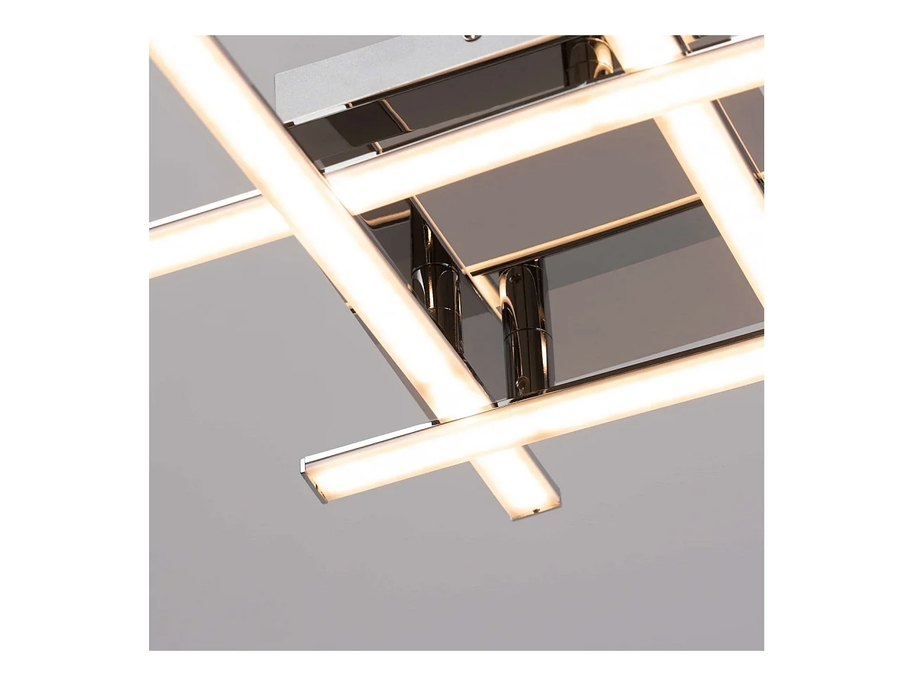 Plafonnier LED design 4 bras chromés - Yuna