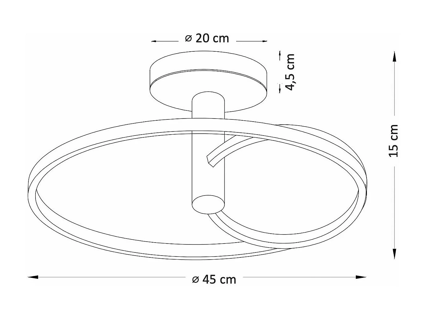 Plafonnier LED cercles lumineux dimmable - Keane