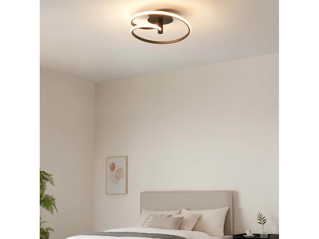 Plafonnier LED cercles lumineux dimmable - Keane