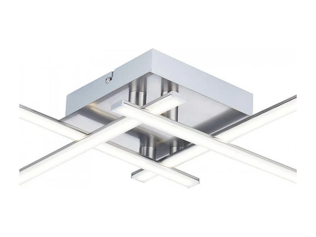 Plafonnier LED design 4 bras nickel - Yuna