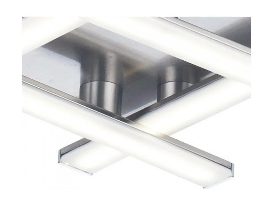 Plafonnier LED design 4 bras nickel - Yuna