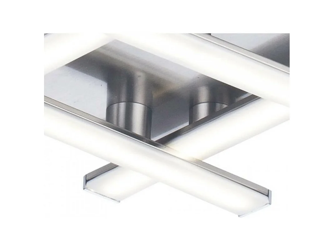 Plafonnier LED design 4 bras nickel - Yuna