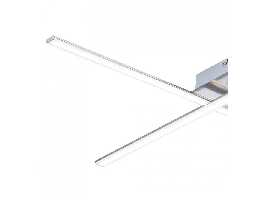 Plafonnier LED design 4 bras nickel - Yuna