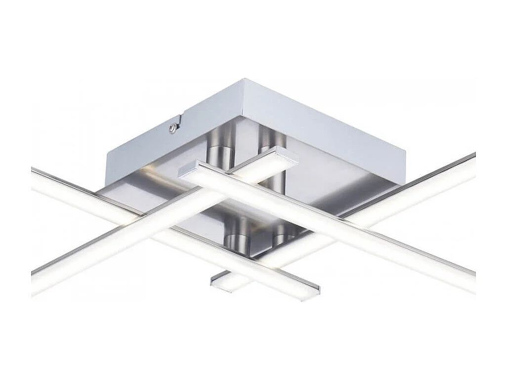 Plafonnier LED design 4 bras nickel - Yuna