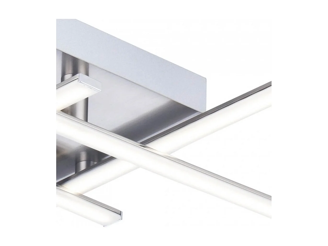 Plafonnier LED design 4 bras nickel - Yuna