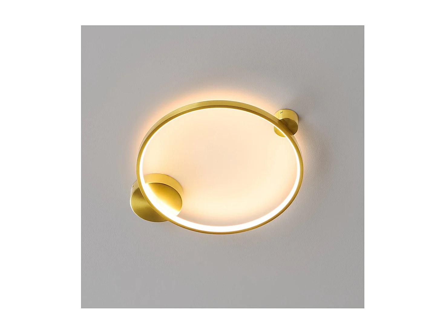 Applique murale cercle laiton minimaliste 40 cm dimmable - Ceira