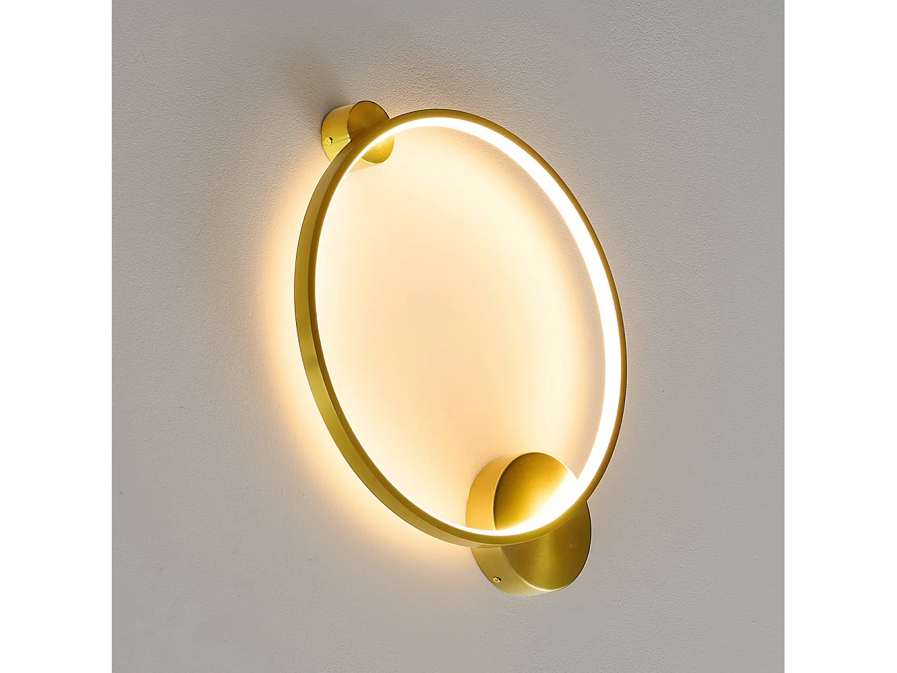 Applique murale cercle laiton minimaliste 40 cm dimmable - Ceira