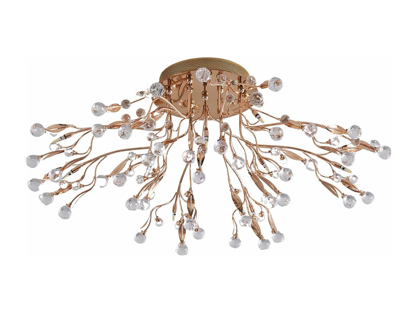 Plafonnier cristal doré 78 cm - Gutenstein